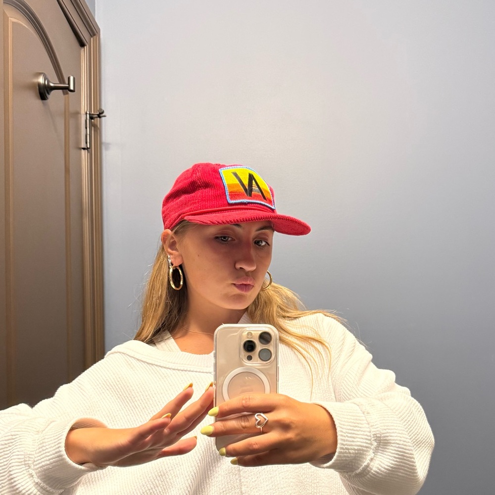 Aviator Nation Red Cap with Yellow Patch